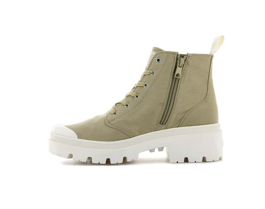 Palladium Pallabase Twill Gröna | NZE4044XD