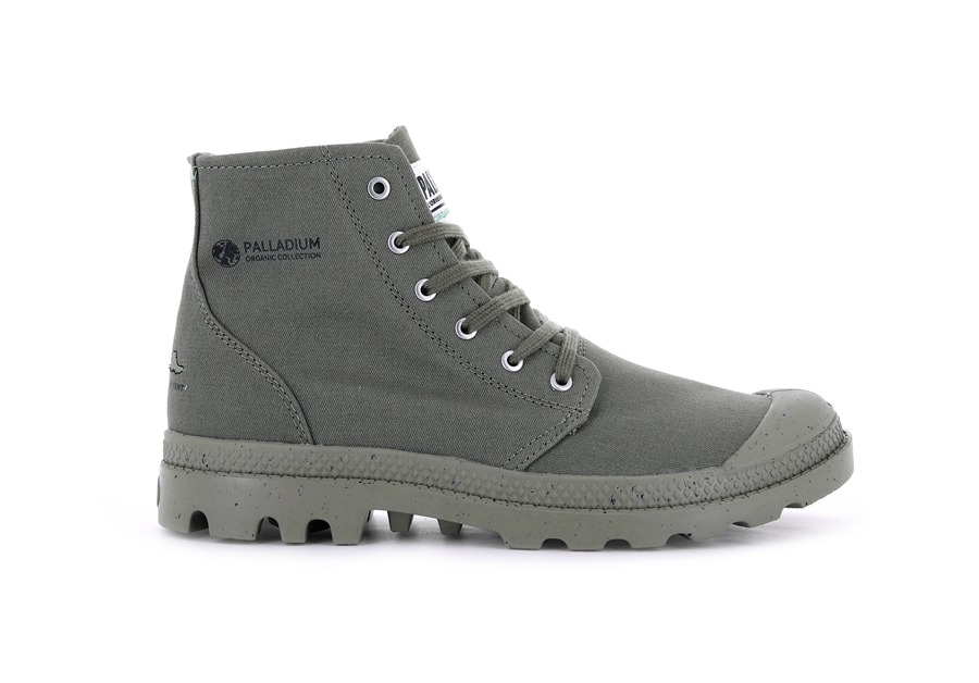 Palladium Pampa Hi Organic Ii Gröna | BDD861TJ