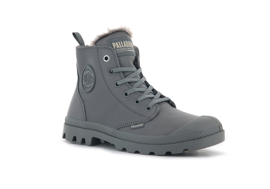 Palladium Pampa Hi Zip Läder S Grå | PEF8011CC