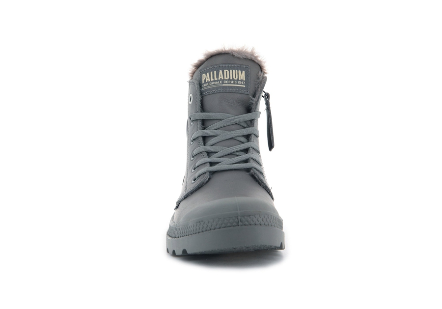 Palladium Pampa Hi Zip Läder S Grå | PEF8011CC