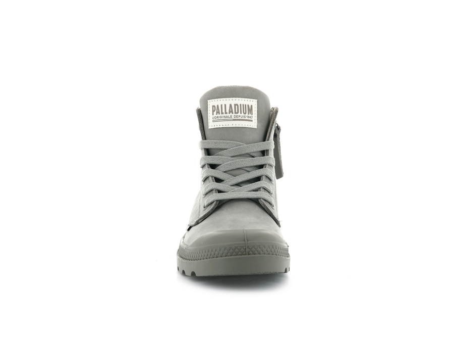 Palladium Pampa Hi Zip Nubuck Grå | TEW953MJ