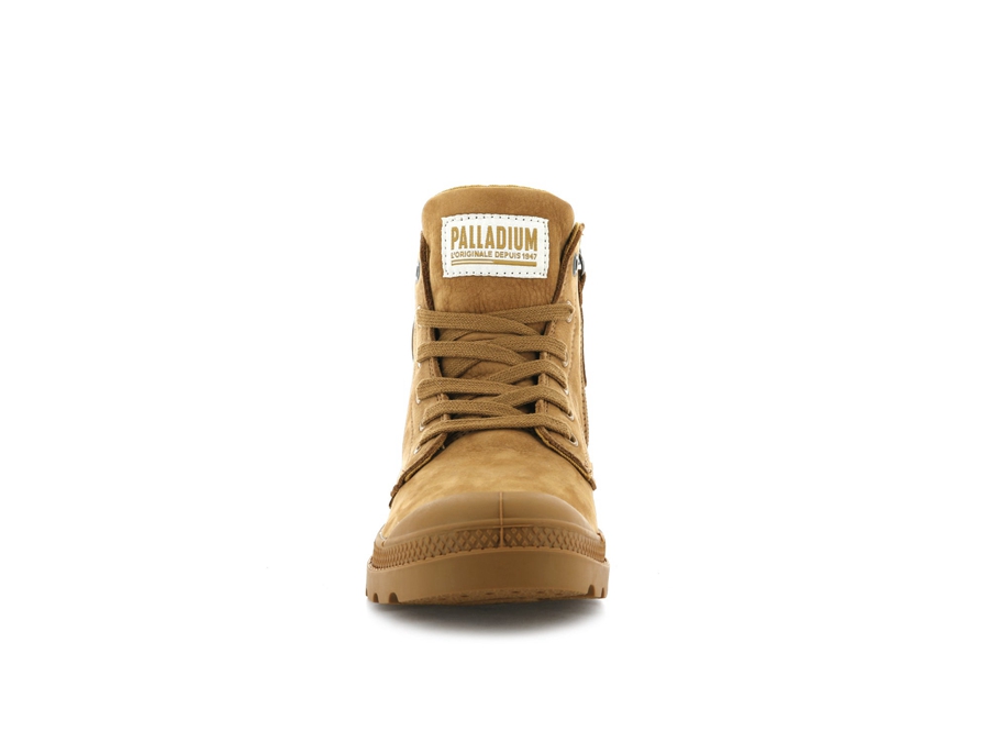 Palladium Pampa Hi Zip Nubuck Guld | DZE9469RH