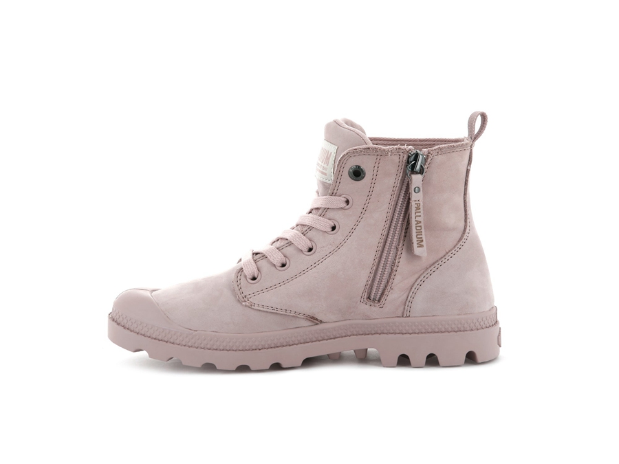 Palladium Pampa Hi Zip Nubuck Rosa | VEU764HS