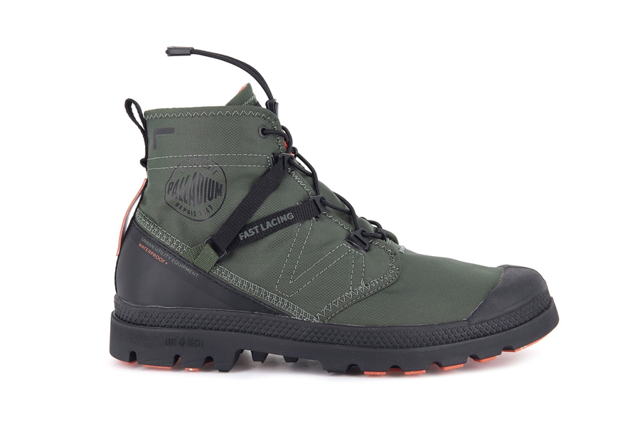 Palladium Pampa Travel Lite+ Vattentäta Olivgröna | IQM3078GH