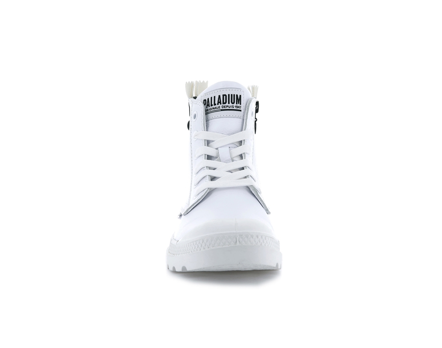 Palladium Pampa Ubn Zips Läder Vita | GEH9913HS