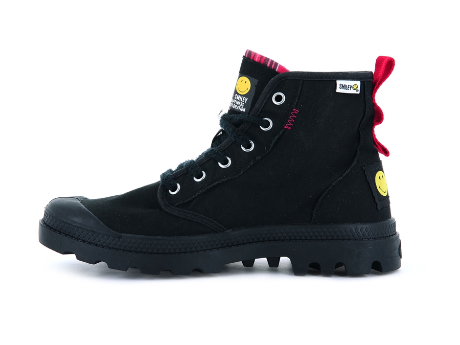 Palladium Pampa X Smiley 1970 Svarta | ORY9329GQ