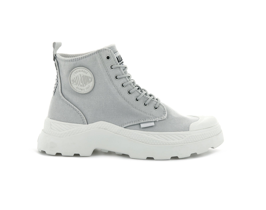 Palladium Pallakix Hi Canvas Grå | LAN527BY