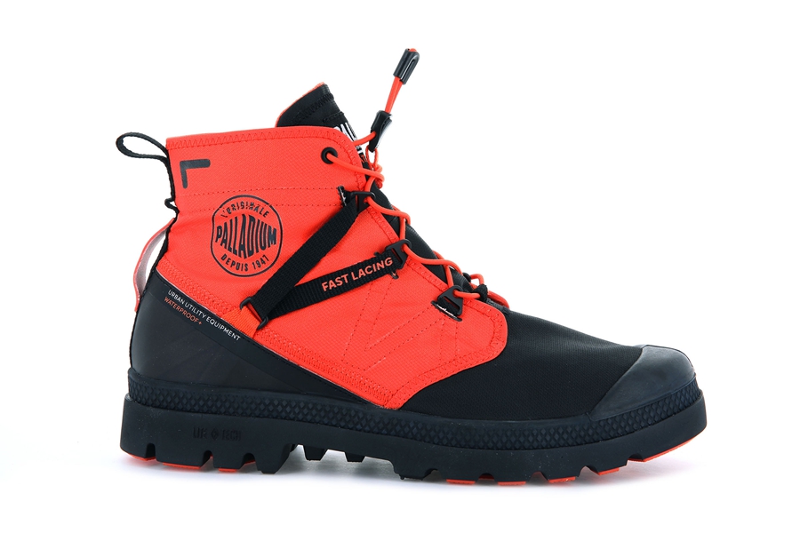 Palladium Pampa Travel Lite+ Vattentäta Svarta Orange | DNY4440OD